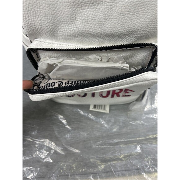 New Juicy Couture All Nighter White Charm Logo Backpack Travel Purse - Picture 9 of 13